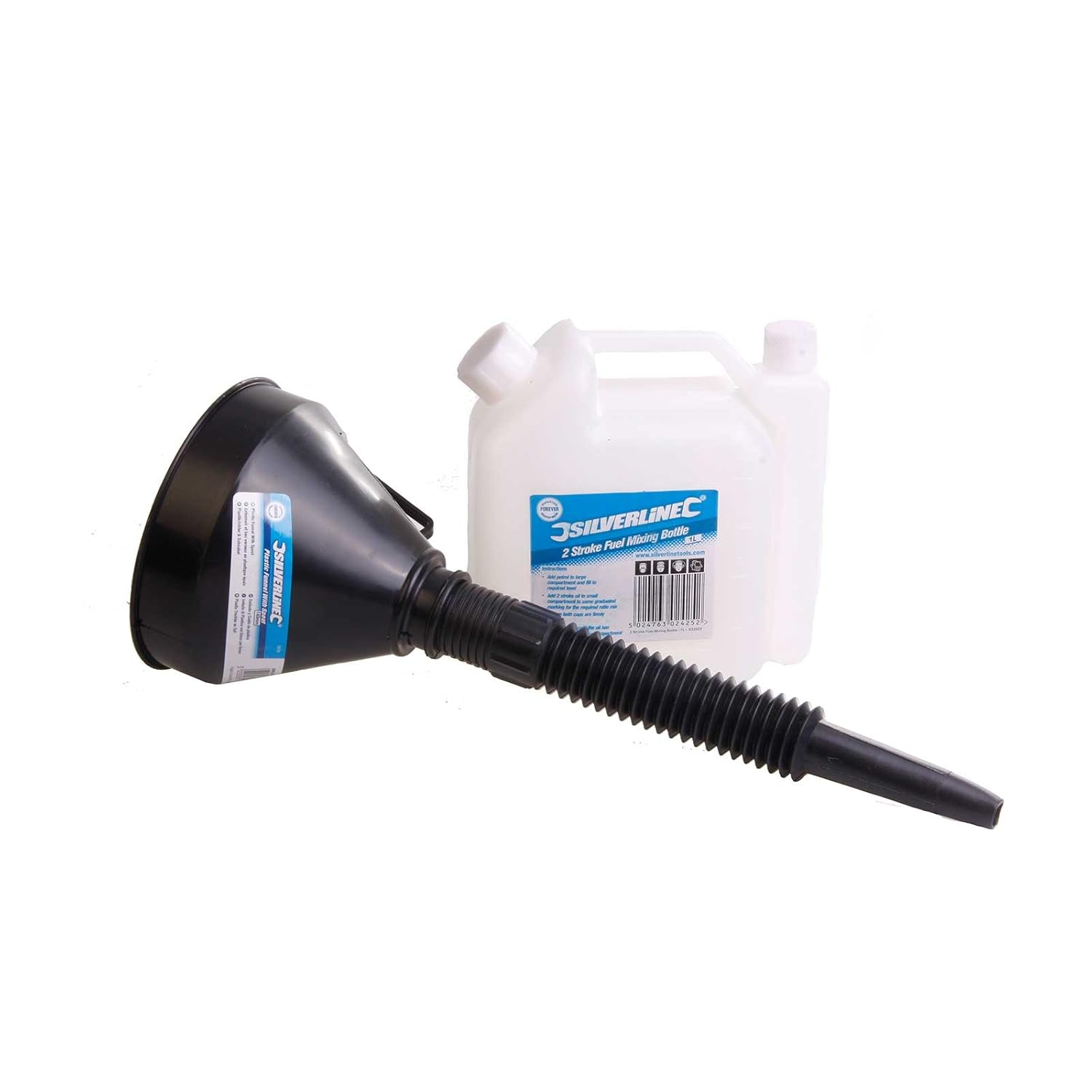 2 Stroke Petrol and Fuel Oil Mix Mixing Bottle with Funnel for Chainsaw Strimmer Amazon.co.uk