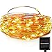 Solar Christmas String Lights,easyDecor Copper Wire 100 LED 33ft Warm White 8mode Waterproof Decorative Starry Fairy Rope for Outdoor,Indoor,Party,Patio,Garden,Holiday,Wedding,