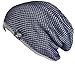 Cool Men Roll Knit Beanie Rectangular Winter Skullcap Top Hat B816 (B5050-Navy)