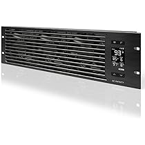 Panneau Rack AC Infinity 48.3cm - Acier 3mm - Noir - Pour Support Équipement Standard - 3U
