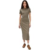 Vince Women's Rib Short Sleeve Crew Neck Dress