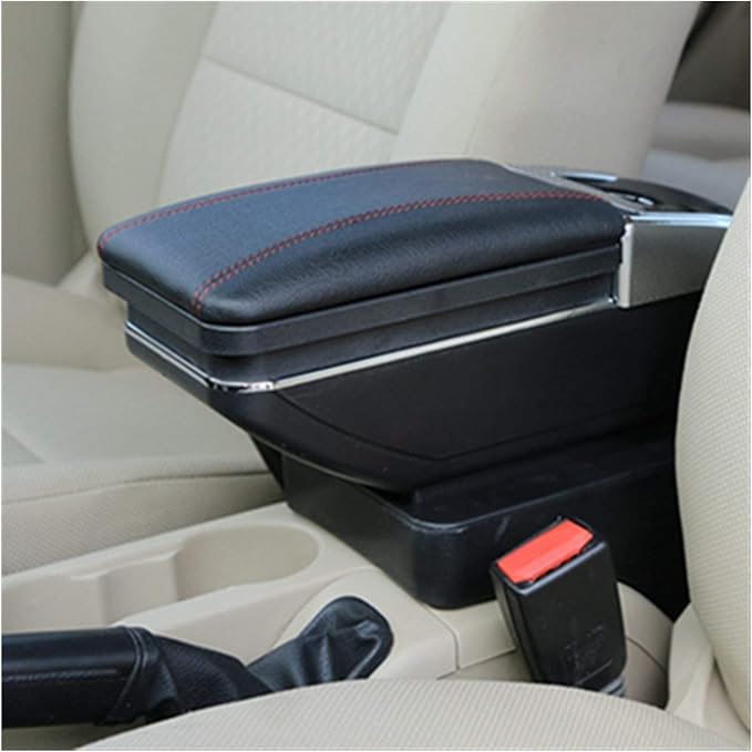 XMSM Armrest Box For Chevrolet Spark III Avro Rotatable PU Leather