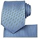 KissTies Mens Blue Tie Set Blue Ties + Pocket Square
