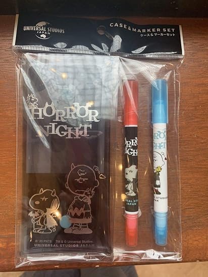 Amazon Usj 限定 スヌーピー ペンケース マーカーセット ハロウィンホラーナイト 蛍光 文房具 オフィス用品