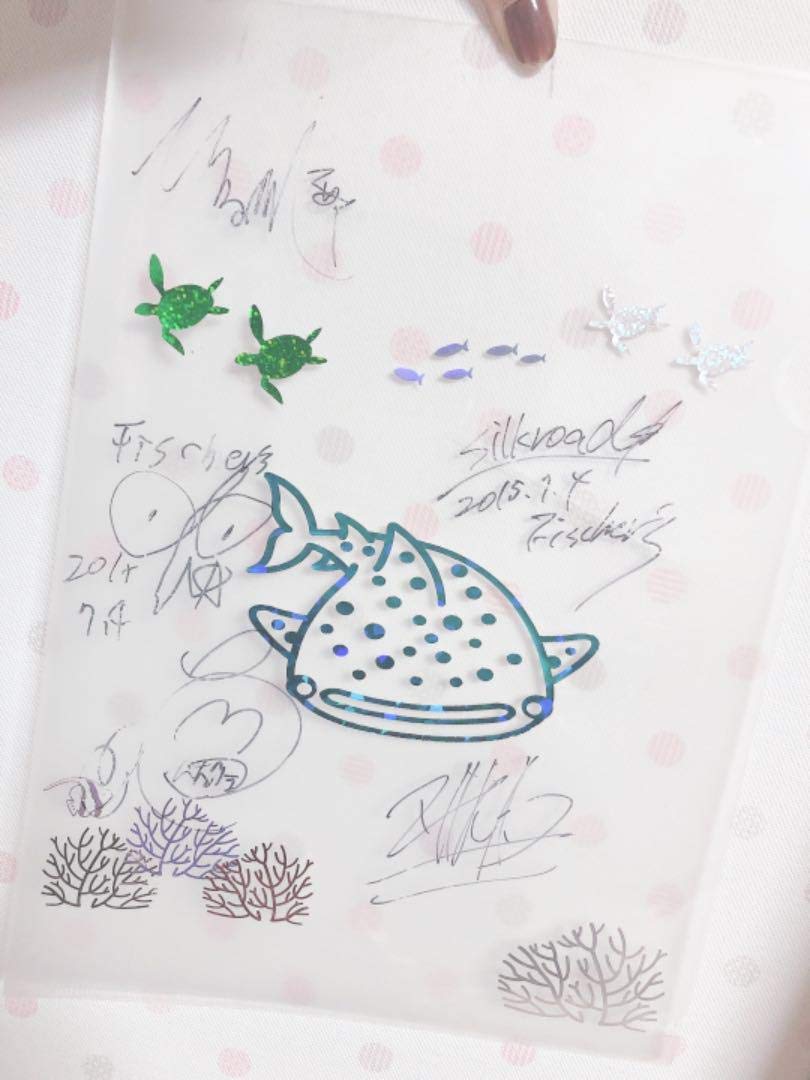 かわいい Fischer S サイン付き クリアファイル フィッシャーズ