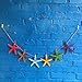 Toosunny 30 Pieces Starfish Decor, Colorful Resin Pencil Finger Starfish Decorative & Dried Starfish Ornaments for Wedding Party Christmas, Home and Crafts Project