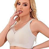 linliasor Minimizer Bras for Women Wireless Sports Bras with Support Comfortable Smoothing Everyday Bra (32C-46DD)