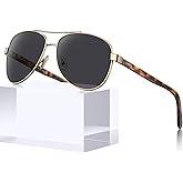 CARFIA Polarized Sunglasses for Women UV Protection Acetate Arms Metal Frame Woman's Shades CA3216