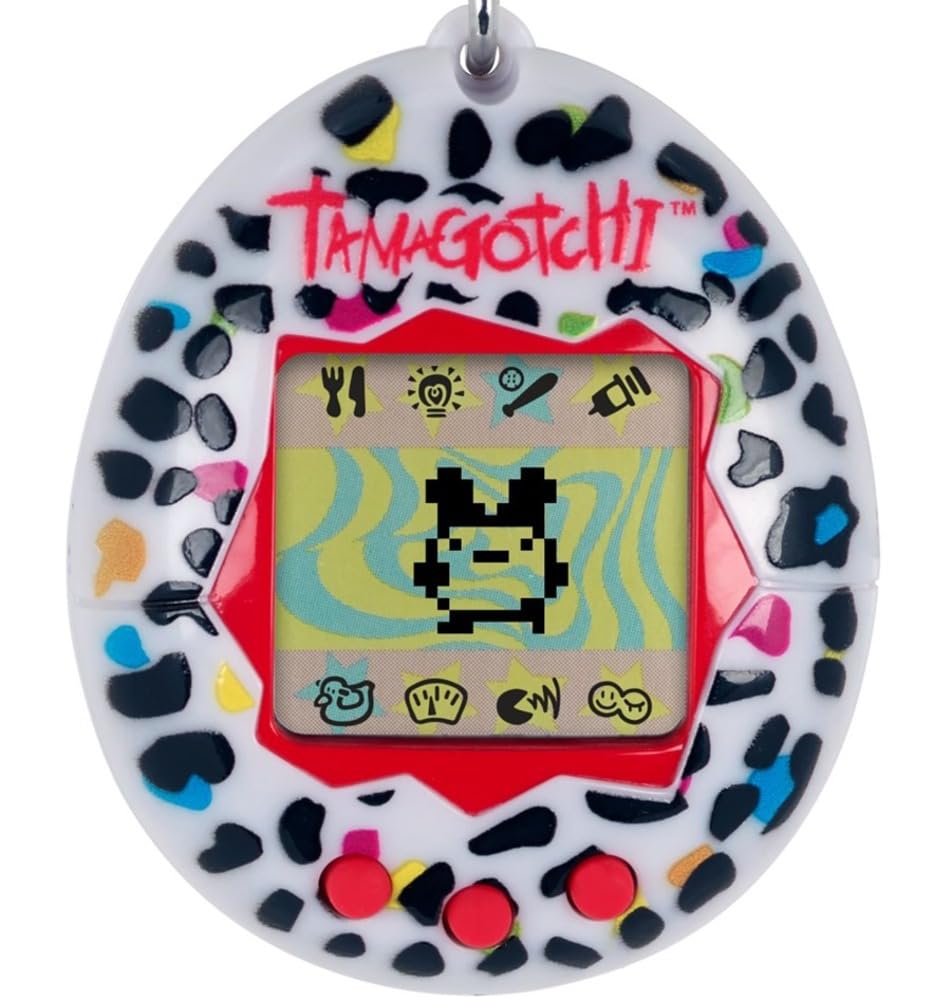 Bandai Tamagotchi Original Leopard Shell | Tamagotchi Original Cyber Pet 90s Adults and Kids Toy with Chain | Retro Virtual Pets are Great Boys and Girls Toys or Gifts for Ages 8+