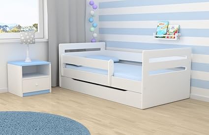 Cama infantil Tomi de 80 x 140 cm con barrera de seguridad ...