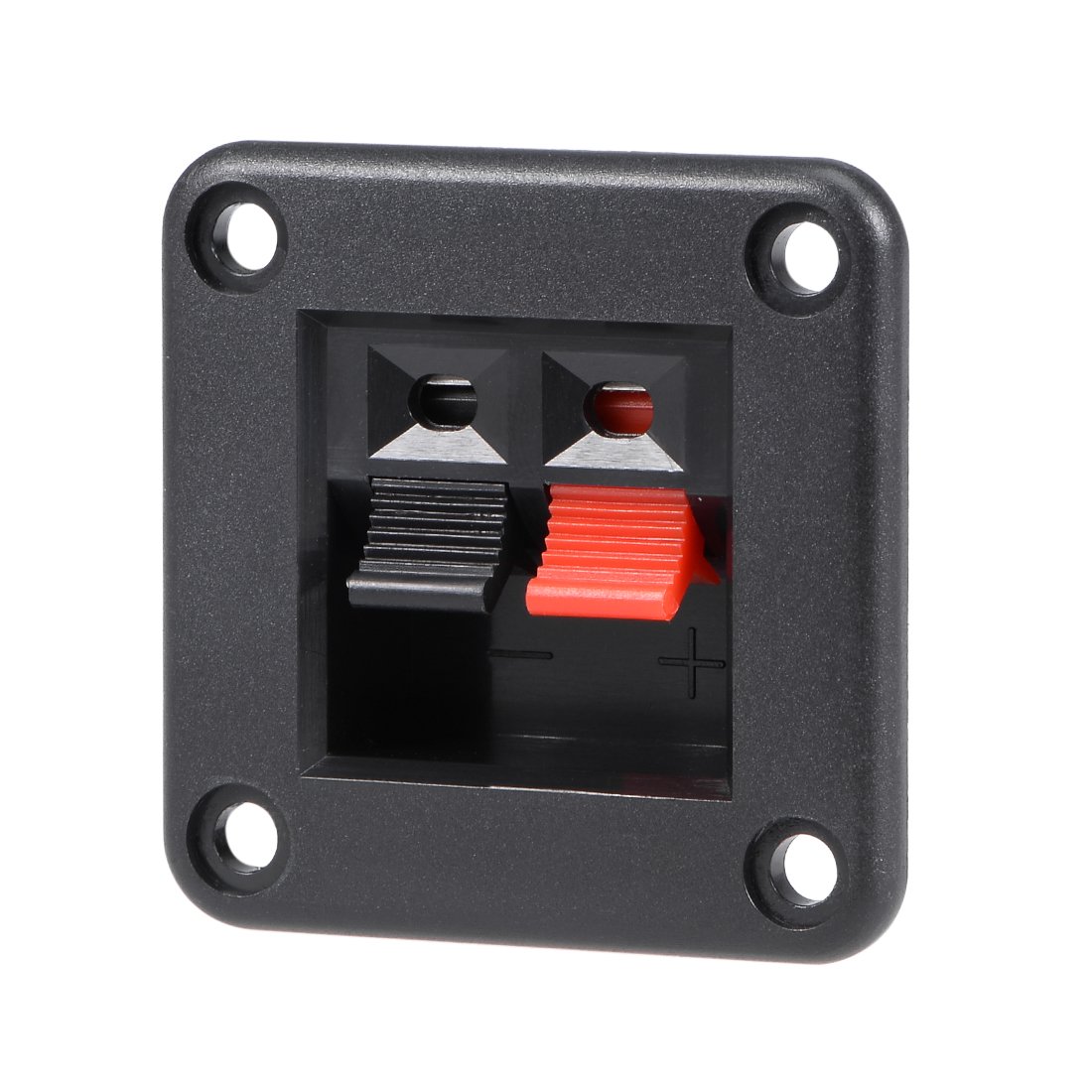 sourcingmap 2 Way Jack Socket Spring Push Release Connector Speaker Terminal Strip Block 42 x 42 x 24mm