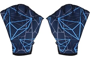 PATIKIL Swimming Aquatic Gloves, Webbed Swim Gloves Printing Water Resistance Training Accessories for Swimming and Diving