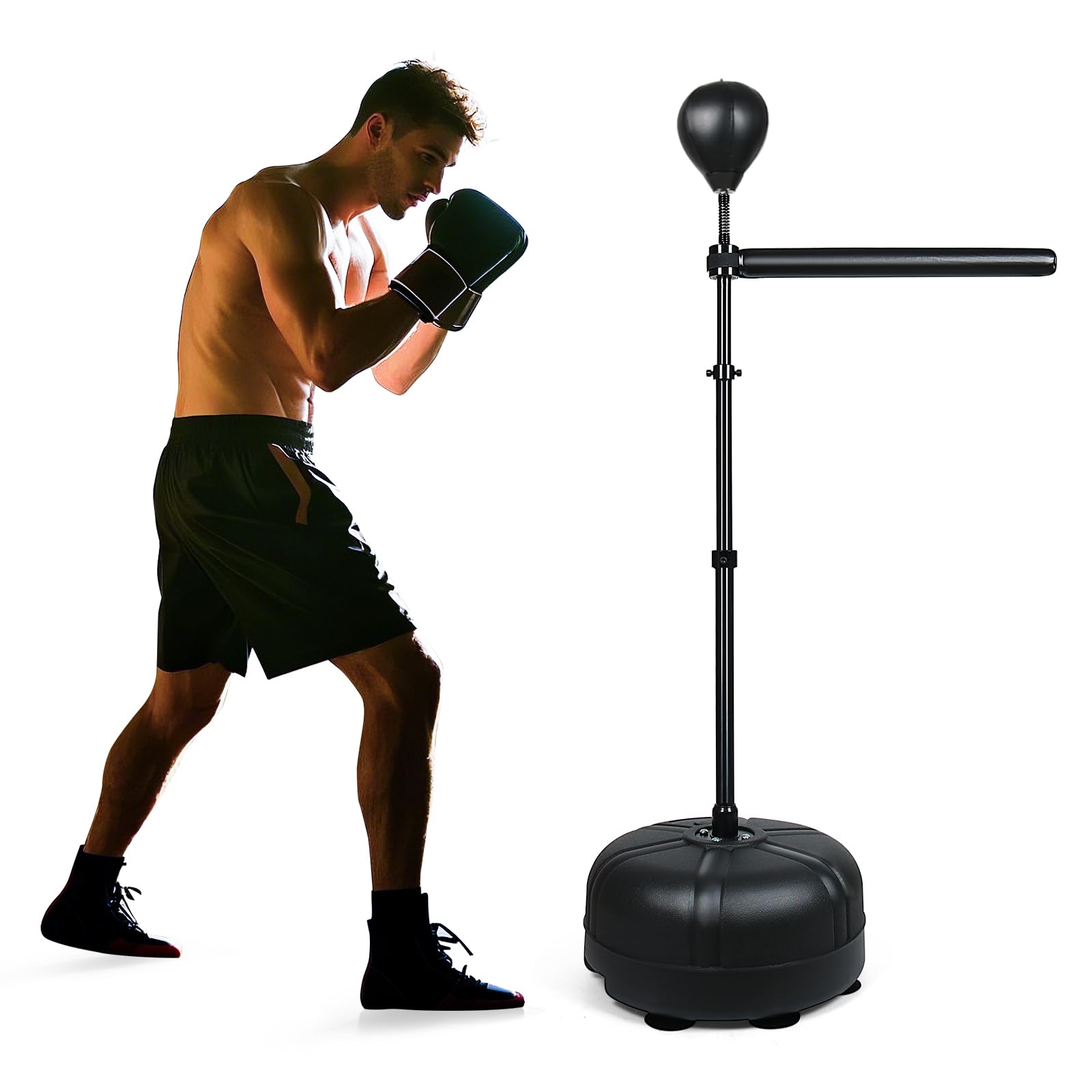 Photo 1 of ***PARTS ONLY***INNOLIFE Height Adjustable Boxing Bar, Boxing Spinning Bar with Punching Bag, Speed Trainer for Home Gym, Black