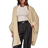 Saodimallsu Womens Oversized Long Cardigan Sweaters Casual Open Front Chunky Knit Slouchy Fall Trendy Sweater Coats
