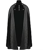 Thopil Men's Medieval Renaissance Cloak Victorian Steampunk Gothic Cape Costume