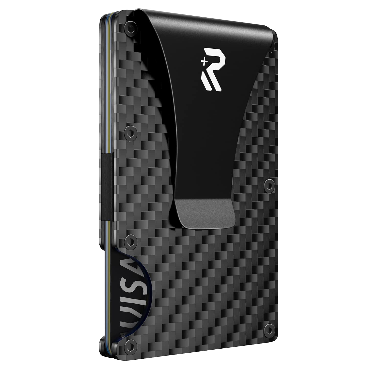 Carbon Fiber Wallet, RealPlus RFID Blocking Card Holder for Men, Minimalist Money Clip-Gifts for Men, Fathers, Boyfriends Birthday