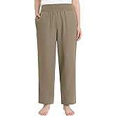 Latuza Women's Petite Length Lounge Pants Cotton Gauze Lightweight Pajama Pants