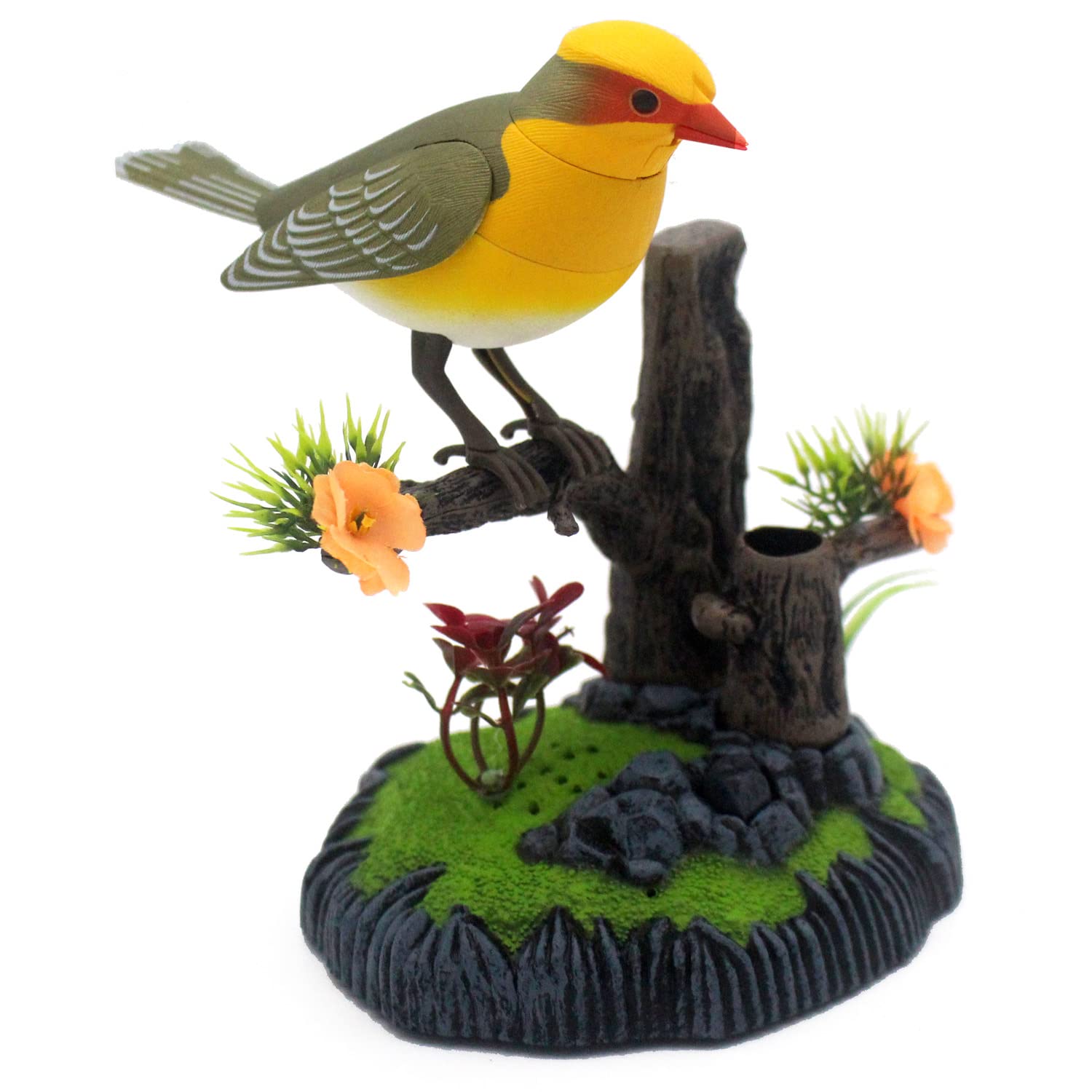 Photo 1 of Tipmant Cute Electronic Pets Simulation Sparrow Bird Can Move Chirp Pen Holders Office Home Decor Ornament Kids Toys Birthday Gifts