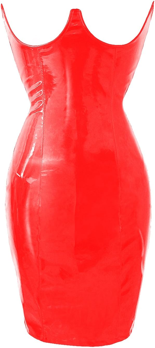 plus size leather bodycon dress