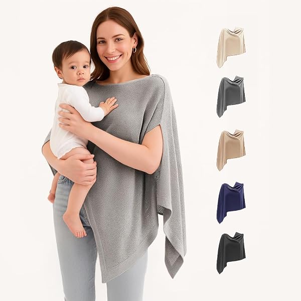 The Cocoon™ 7-in-1 Nursing Cover & Newborn Essential - Breathable Breastfeeding Cover, Stroller Cover, Scarf, Blanket