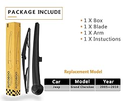 AUTOBOO Rear Wiper Blade Arm Replacement for Jeep