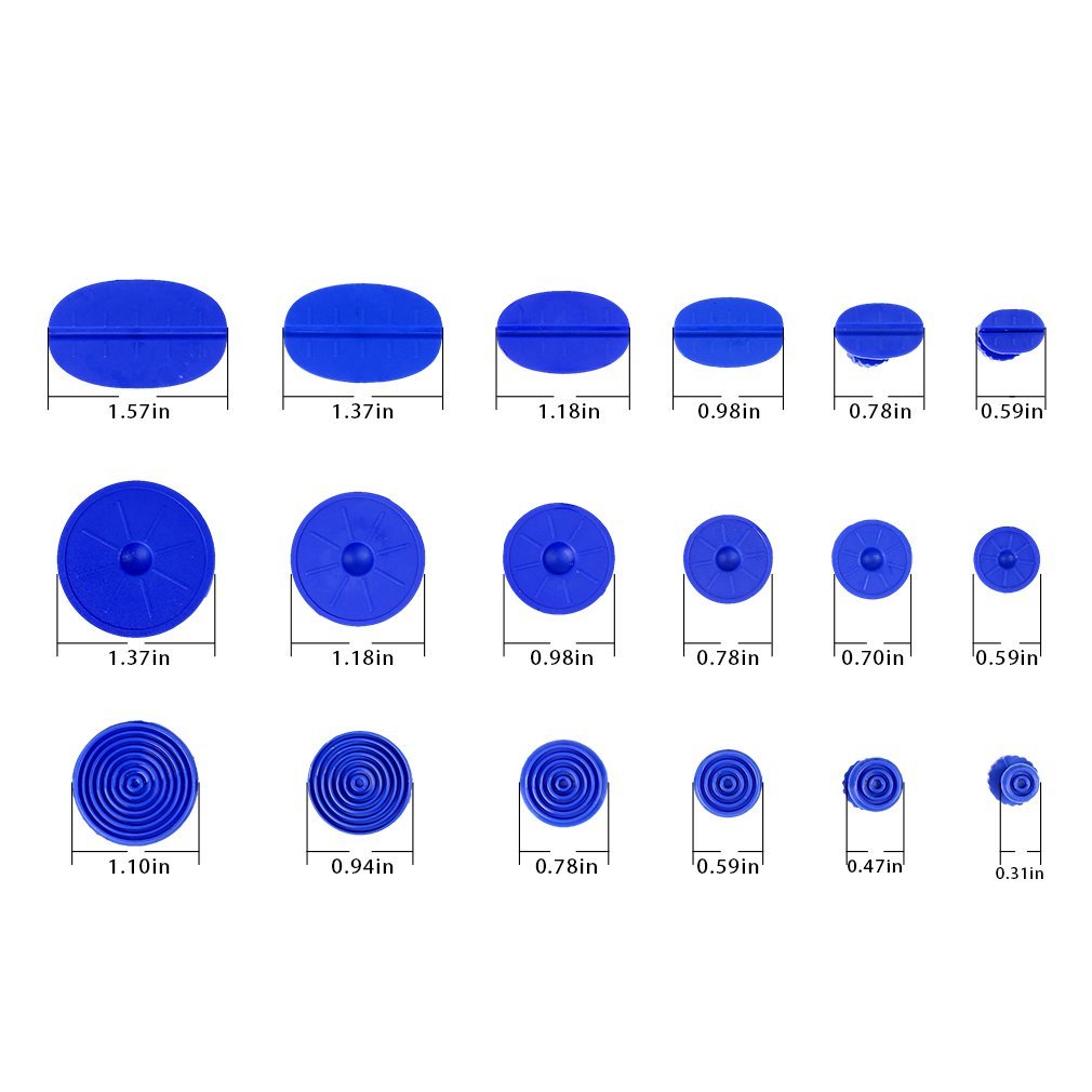 LucaSng 51 Pcs Car Body Paintless Dent Puller Removal Repair DIY Tools Kits with Car Hot Gun/Glue Sticks/Dent Lifter/Suction Tab/Dent Hammer/Bridge-Silver