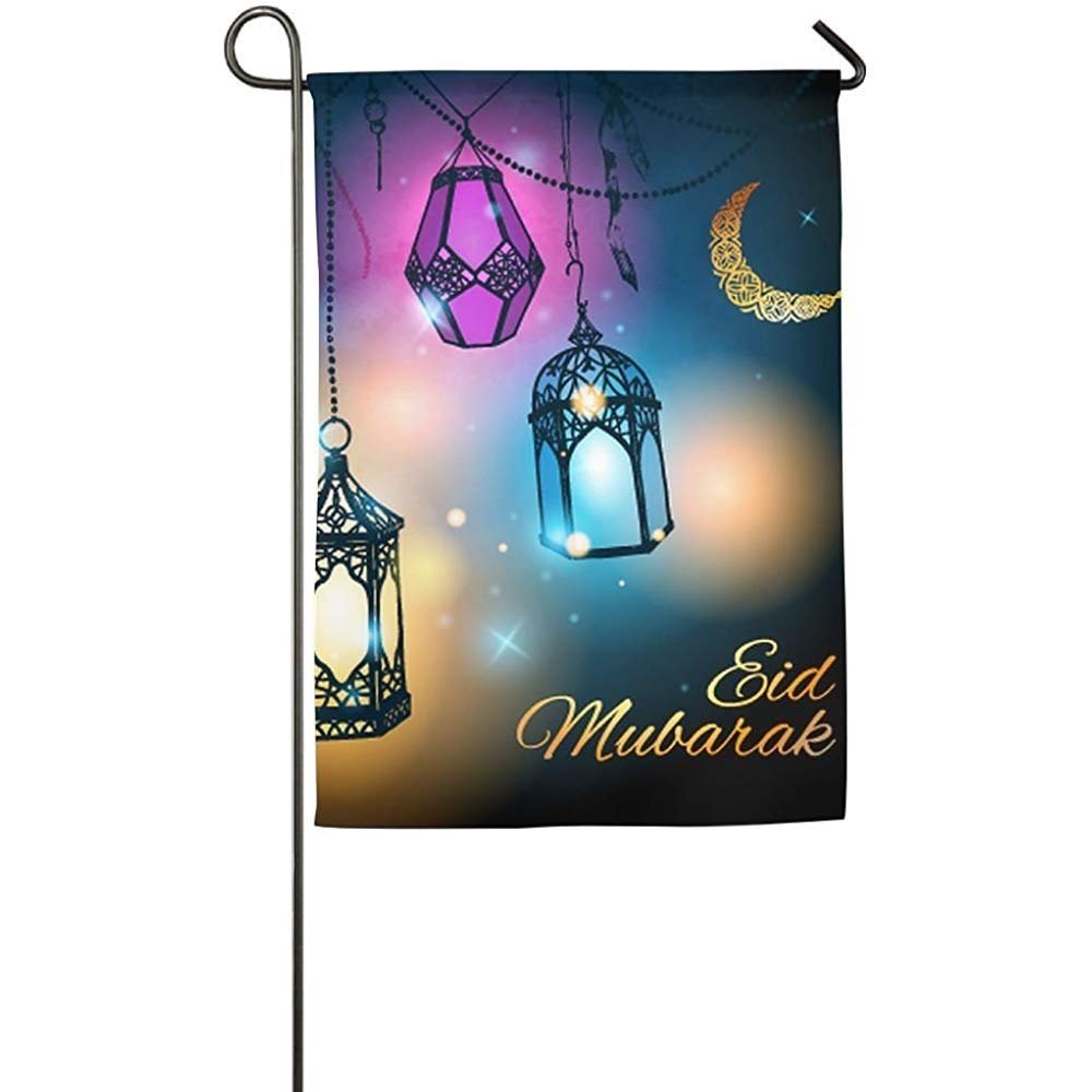 Amazon Com Garden Flag Custom Eid Mubarak Greeting Yard Flag