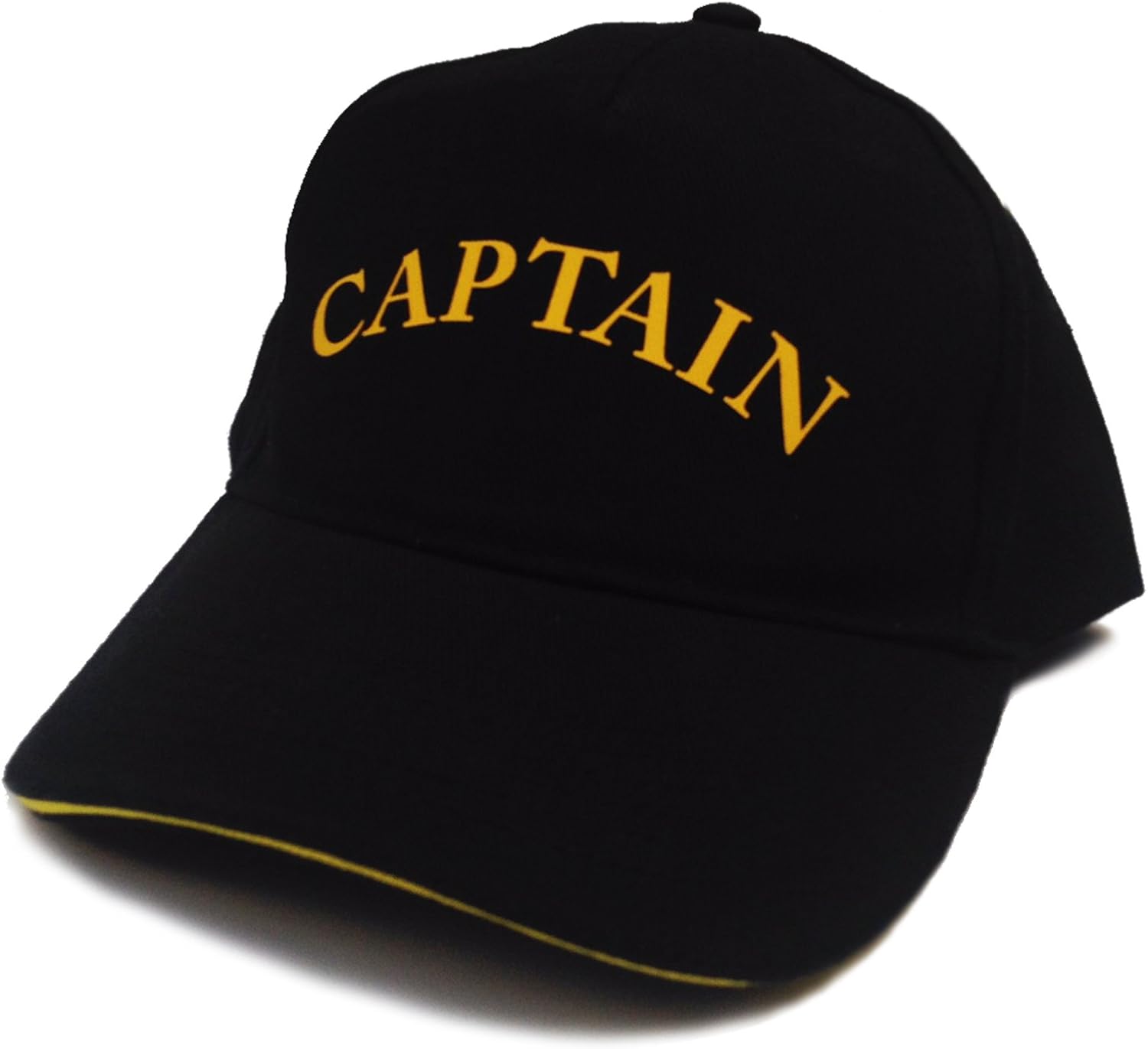 123t Caps Captain (ONESize Black/Yellow) Baseball Cap Amazon.co.uk Clothing