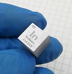 Indium Cube - 10mm Pure Metal Element Cubes - Laser