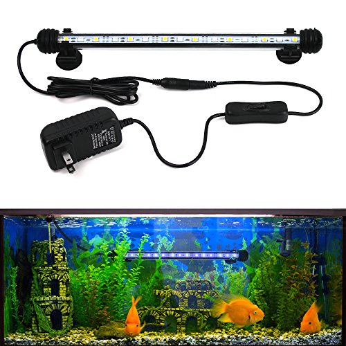 GOESWELL LED Aquarium Light, Aquarium LED Lighting for Fish Tanks White and Blue LEDs Fixture Underwater Submersible Fish Tank Lamp (11.41 inch) - Thumbnail 7