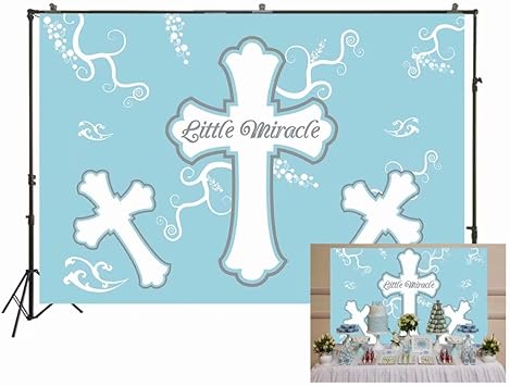 Amazon Com 7x5ft God Bless Cross Infant Boy Baptism Photography