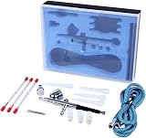 Timbertech ABPST01 Airbrush Kit with 0.3mm Nozzle, 2m Hose, 3 Noses/Needles view 2