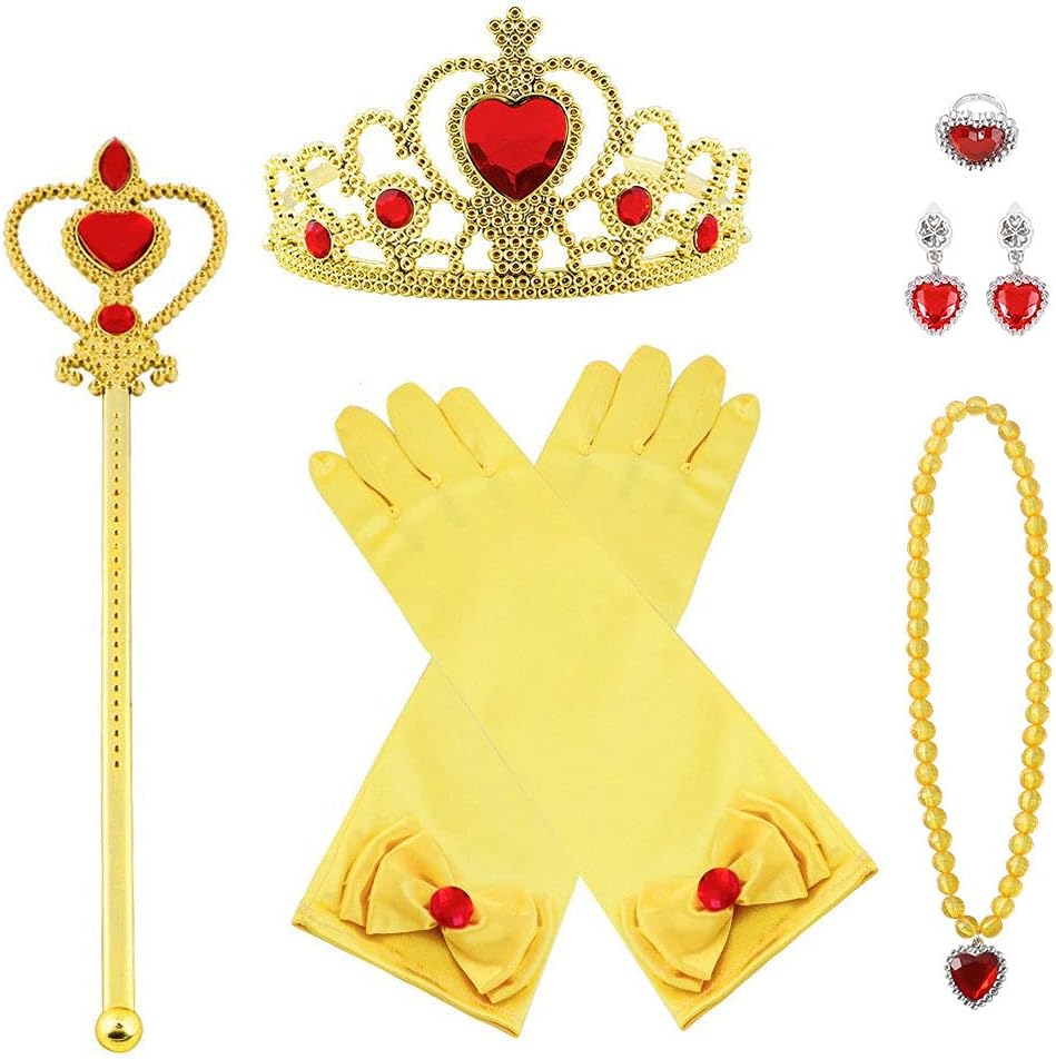 Vicloon Princess Ice Queen Costume Accessories Set of 5 for Kids