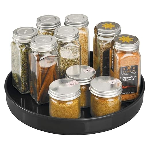 mDesign Rotatable Spice Rack Stylish Spice Stand for Pepper, Baking