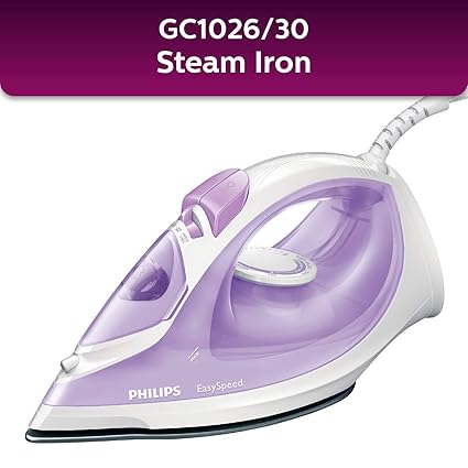 Philips EasySpeed GC1026/30 2000-Watt Soleplate Steam Iron (Purple)