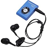 Zunate Water Proof MP3 Player 8GB for Swimming and Sports – IPX8 Underwater MP3 Audio Player with Headphones, Built in Clip, Supports FLAC WAV Audible for Running Surfing Diving (Blue)