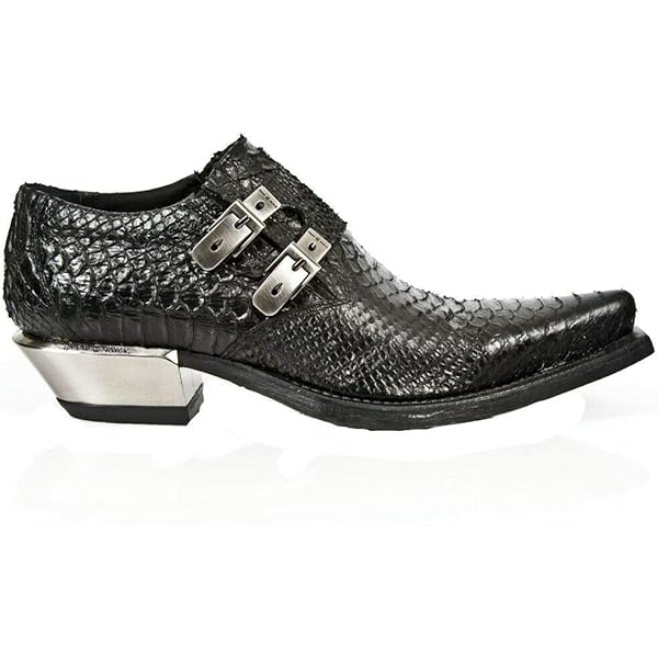 Amazon.com: New Rock M-2246-S14 NEWMAN SHOES Black Leather Buckle
