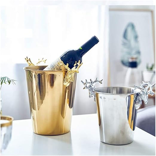large silver champagne bucket