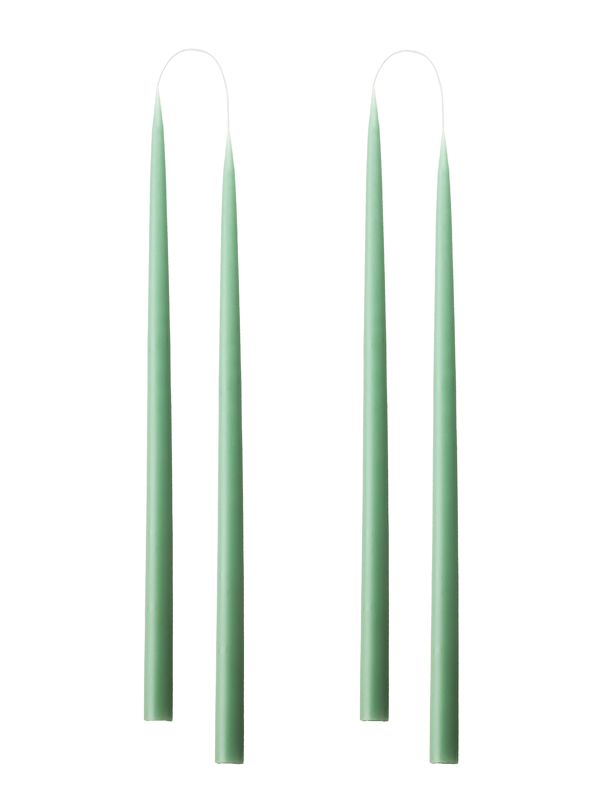 Kunstindustrien, Dark Reseda Green Coloured Candles, 100% Paraffin only Added Colour, 4pcs.