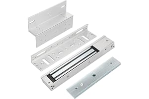 YUANWIN Electromagnetic Lock with Z and L Bracket 280KG 600LBS Holding Force Electric Magnetic Door Lock 12V Fail Safe NC Mode for Access Control System