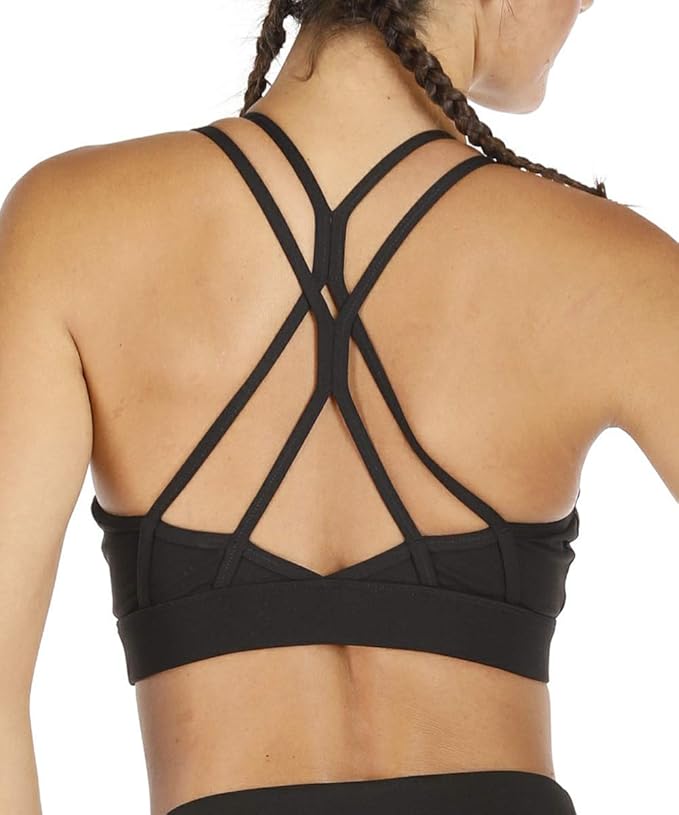 Yaavii Women's Sports Bra without Underwire Padded Yoga Bra Push Up