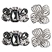 kilofly 2 Pairs Elegant Rhinestone Crystal Metal Shoe Clips Wedding Party Pack
