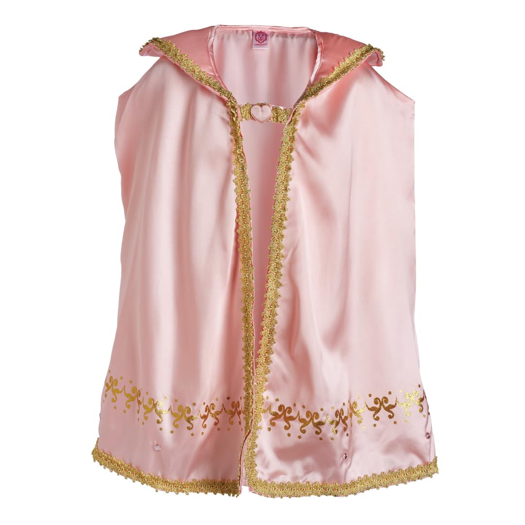 Liontouch - Queen Rosa Cape For Girls | Age 3-8 Years - One Size Fits All | Pink Royal Cloak | Pretend Play Accessory For Dress Up, Royal Costumes & Fancy Dresses For Kids