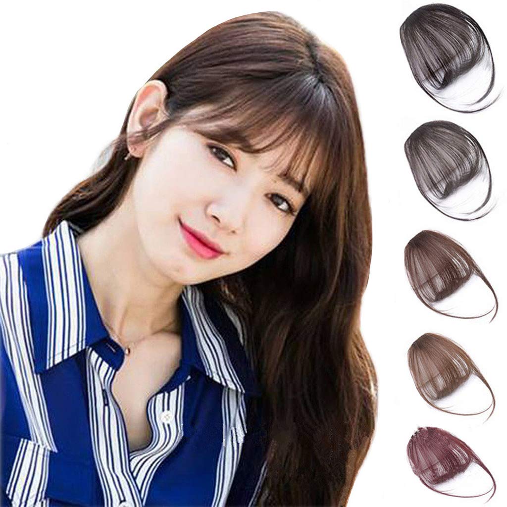 Amazon Com Marchome Real Human Hair Clip In Hair Bangs Fringe