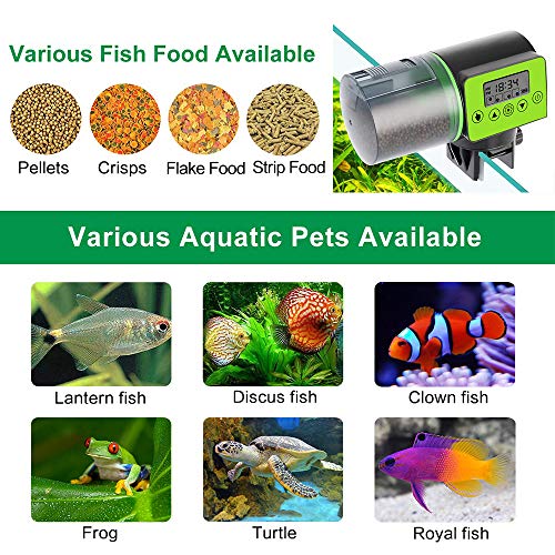 PETRIP Automatic Fish Feeder Programmable MoistureProof Electric Auto