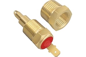 STZJAYE 3/8" NPT Thermostat Fan Switch, 185 Degree On - 170 Degree Off, Automotive Engine Electric Radiator Cooling Temperature Switches for 10" 12" 14" 16" Fan