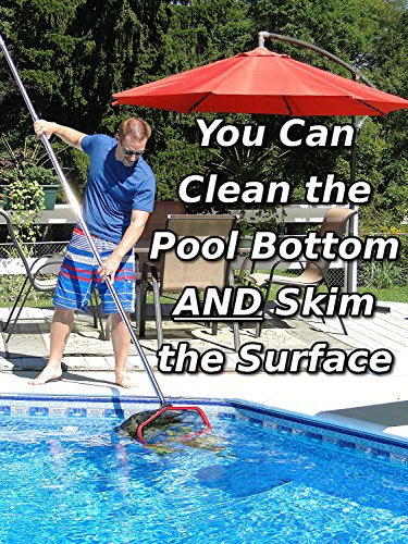 ProTuff Pool Leaf Rake - 17.5" - Unlimited Free Replacement Guarantee - Professional Grade Medium Fine Mesh Pool Skimmer - 3X Faster Than Other Swimming Pool Pond Cleaning Tools - 18 inch