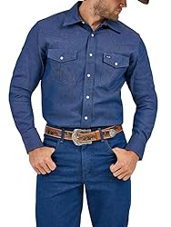 Wrangler Mens Cowboy Cut Western Long Sleeve Snap