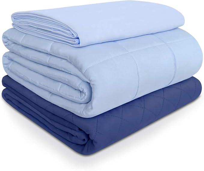 ACOMOPACK Weighted Blanket Kids with 2 Duvet Covers(3 Pieces, 7lbs 41"×