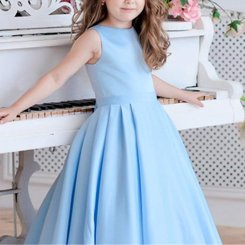 sky blue flower girl dress